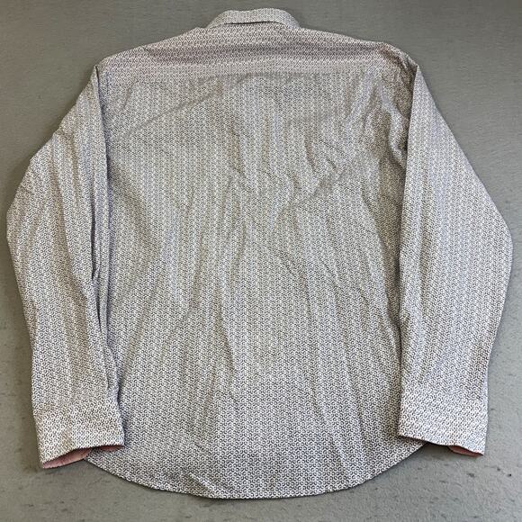 Harper Leyland Button Down Shirt Mens Large Casual London Paisley Print Preppy - Picture 7 of 8